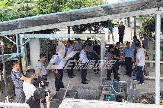 广州市开发区领导考查好运来承建的污水处理工程